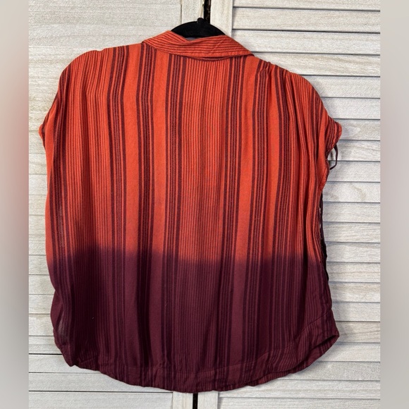 Free People. Striped Orange & Purple Women's Top. Great Condition. Size M - Picture 3 of 13